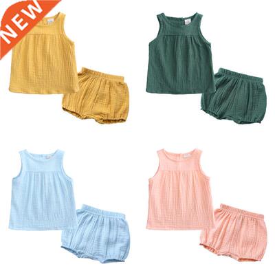 Fashion Toddler Girl Summer Clothes Cotton Linen Kids Clothe