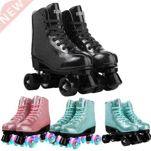 2022 New Style Quad Roller Skates Women Grils Artificial Lea