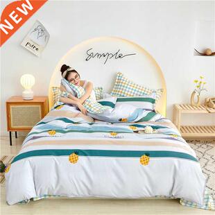 Kuup Cartoon Bedding Set Double Sheets Soft 3/4pcs Bed Sheet