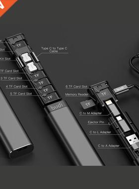 BUDI 15w Portable Multi function Smart Adapter Card Storage