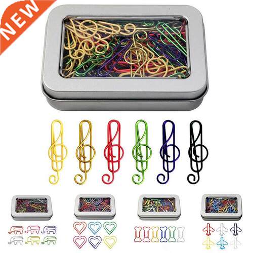 48/60pcs Creative Paper Clips Cute Music Note Elephant