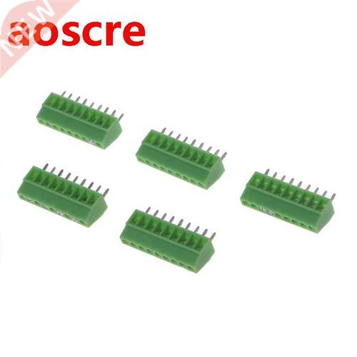 10 Pcs 2Pin-10Pin Screw PCB Mounted Terminal Blocks Connecto