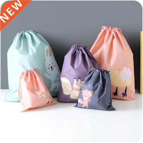 Waterproof Drawstring Underwear Shoes Bag Travel Storage Pou