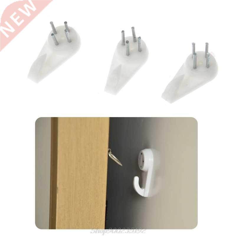 50pcs White Plastic Invisible Wall Mount Photo Picture Frame