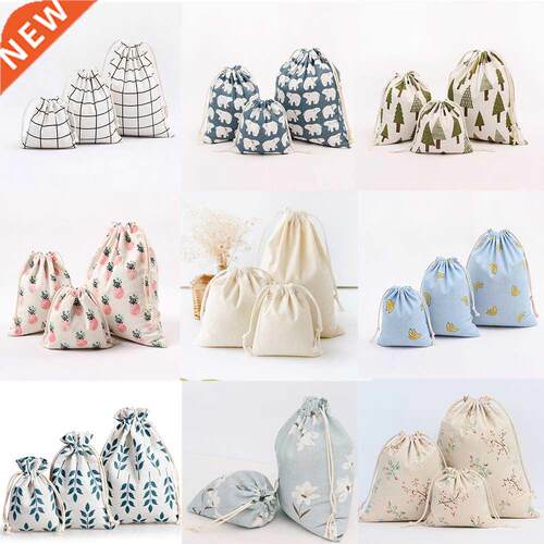Factory Price 14 Styles Cotton Line Drawstring Pouches Candy