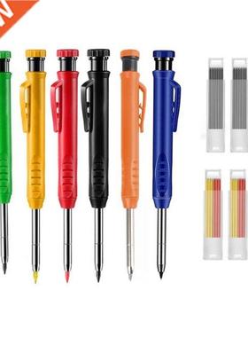 Carpenter Pencil Set,6 Pieces Long Nosed Deep Hole Tip echa