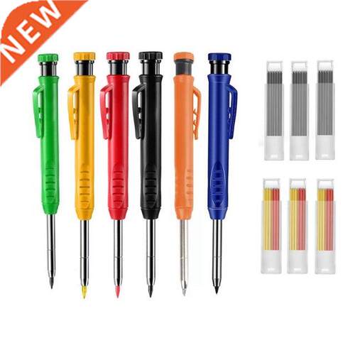 Carpenter Pencil Set,6 Pieces Long Nosed Deep Hole Tip echa