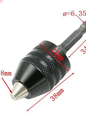 0.3-8mm Black Keyless Drill Chuck Screwdriver Impact Driver