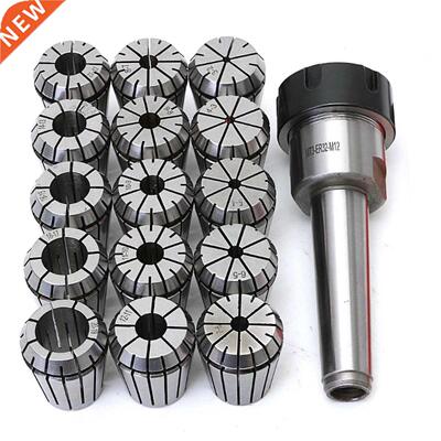 16pcs/set ER32 Collet Chuck Holder MT3 M12 Morse Taper + ER3