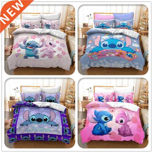 Lilo &ap;ap; Stitch 3d Pattern Duvet Cover Set Pillowcase Be