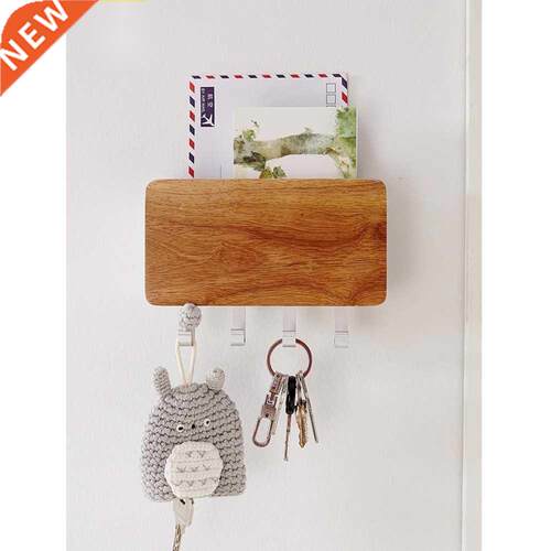 Decorative Wooden Key Hook Rack Hanger,Mail, Letter and Key