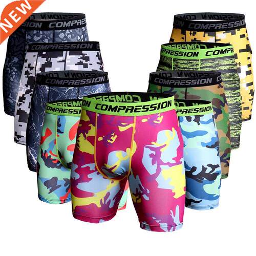Compression Running Shorts Men Gym Fitness Camo Bodybuilding