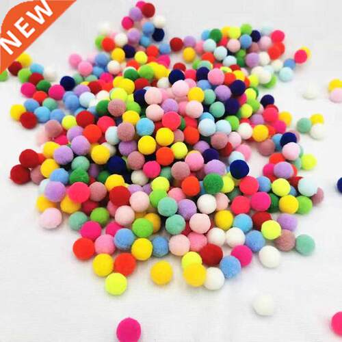 100pcs Colorful Pompom 10/20/30mm Mini Fluffy Pompom Soft