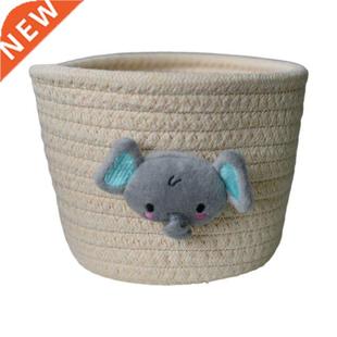 Cartoon Animals Hand Woven Storage Basket Kids Toys Desktop