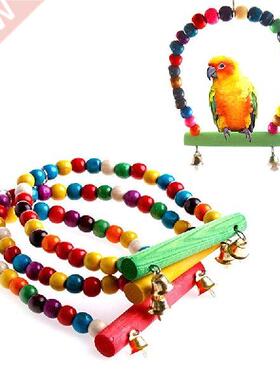 Colorful Parrot Parakeet Cockatiel Cage Hanging Toy 1 Pc