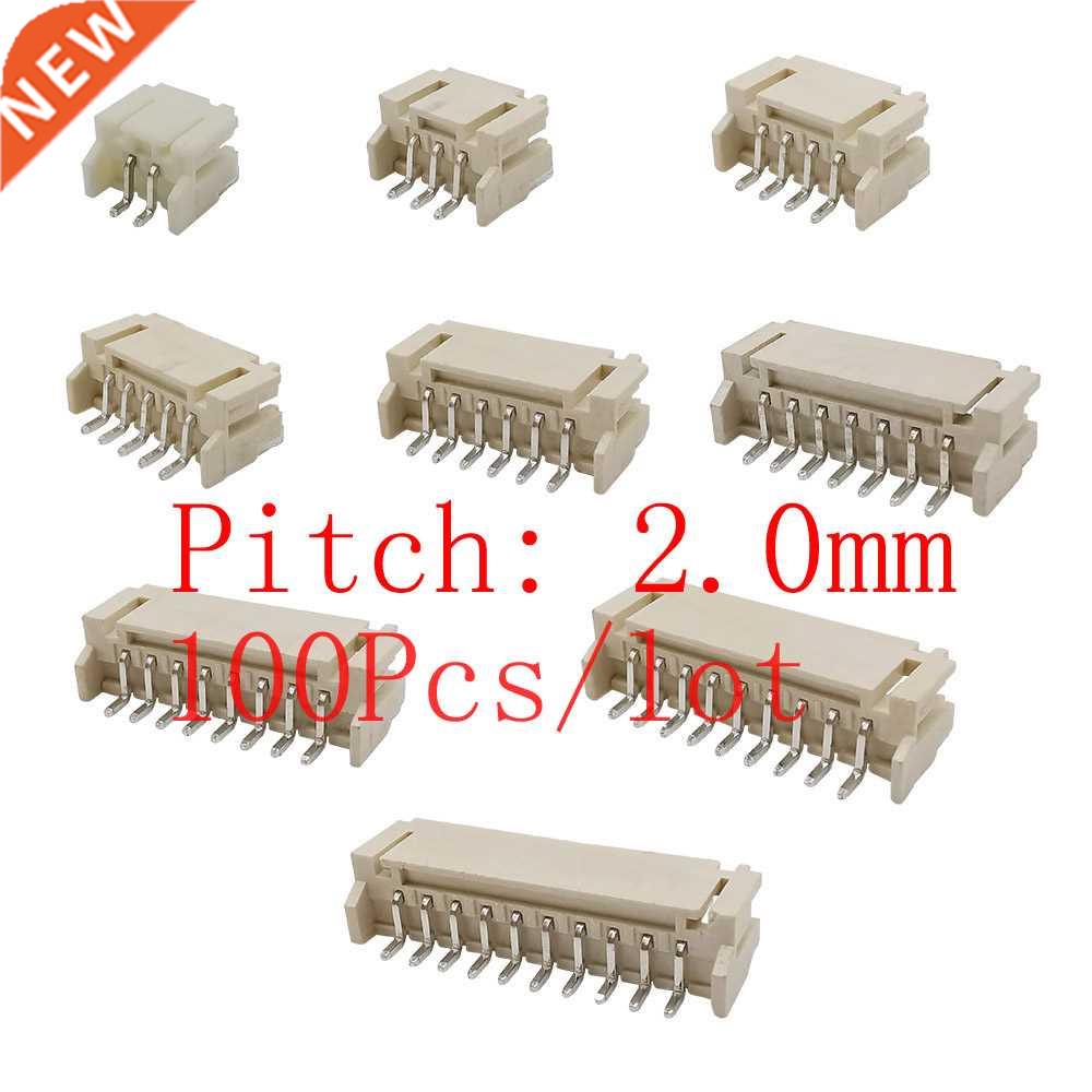 100Pcs PH2.0 Horizontal SMD Socket Pitch 2.0mm Horizontal So