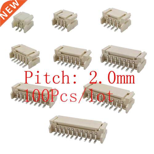 100Pcs PH2.0 Horizontal SMD Socket Pitch 2.0mm Horizontal So