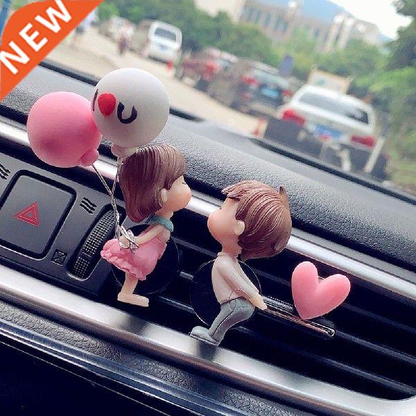 Lovely Couple Girl Boy Figurines Perfume Clip Car Air Vent