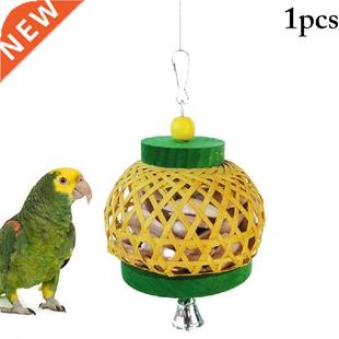 Bird Cage Parrot Toys Natural Wooden Parrot Cage Toy Chew