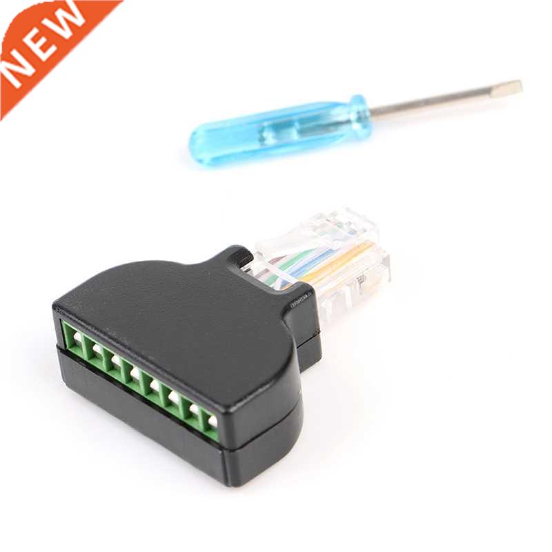 RJ45 Ethernet Female To 8 Pn Screw Termnal Connector Male