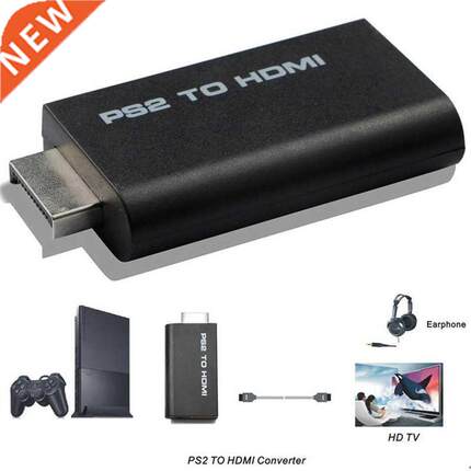 PS2 To HDMI Converter HD Line Audio Adapter AV Input To HDMI