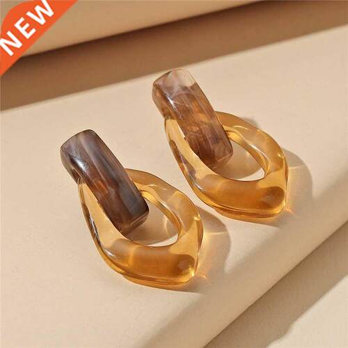 2021 Colorful Clear Resin Acrylic Drop Earrings For Women Ge