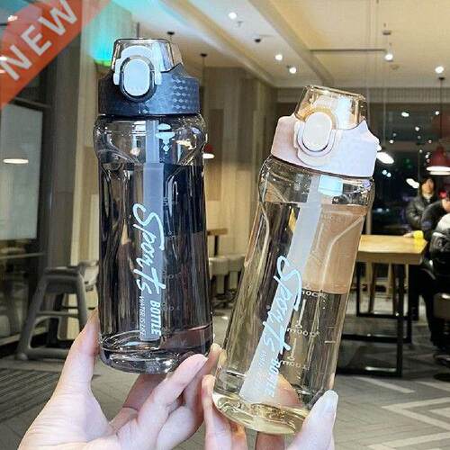 650/750ml Large Capacity Sports Water Bottle With Strawer