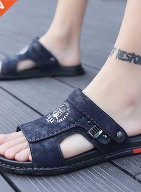 Big Size 47 Men Genuine Leather Sandals Summer Classic Men S