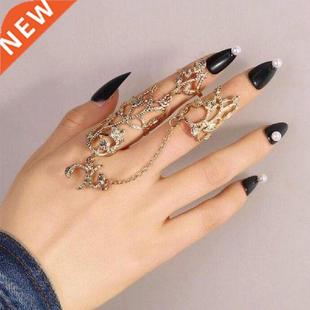 Ring Chain Cocktail Metal Irregular Link Women