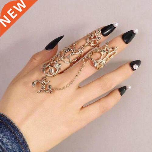 Cocktail Ring Metal Chain Link Ring Women Irregular