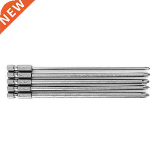 5 Pcs 1/4'' 150mm Long S2 Magnetic Cross Hea