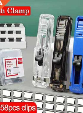 New Push Clip Stapler Staple Remover Binder Push Clamp Tape