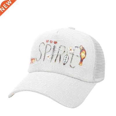 Fashion Tidbits Hat Embroidered Hat Letter Womens Mesh HatsP