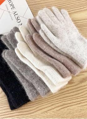 2022 Elastic Full Finger Gloves Warm Thick Cycling Driving F