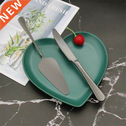 2pcs 9inch Small Wedding Cake Shovel Knife Set Rose Gold