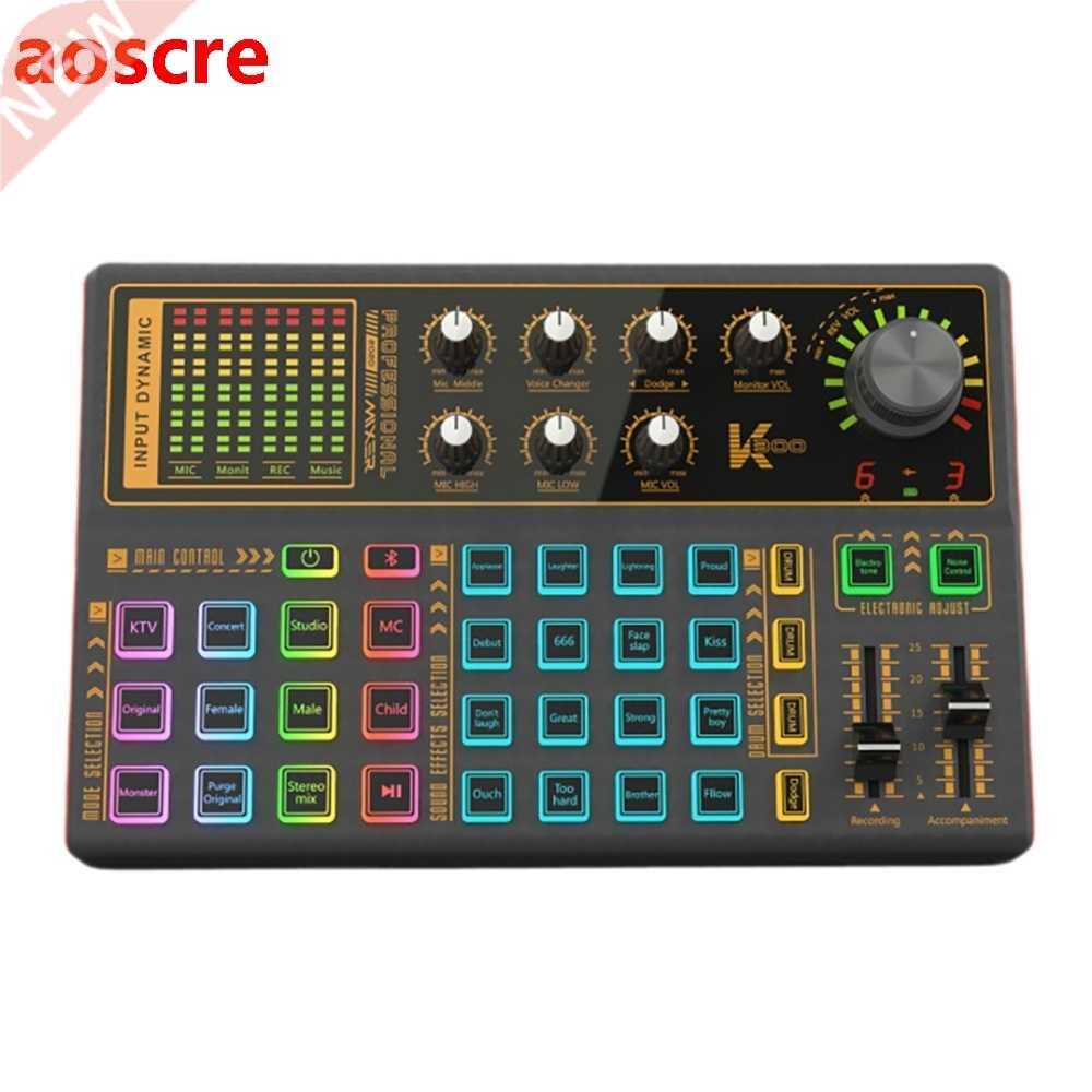 Bluetooth Sound Card Mixer External USB Audio Sound Card for