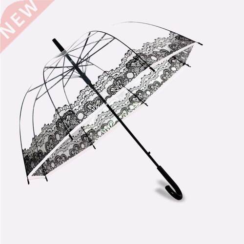Transparent Little Beard Long Handle Umbrella Super Light Ca