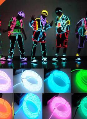 Glow EL Wire Cable LED Neon Christmas Dance Party DIY Costum