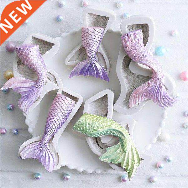 5pcs Fondant Mold For Cake Decorating Tools Mermaid Tail