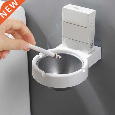 Portable Stainless Steel White Ashtray Home Living Room