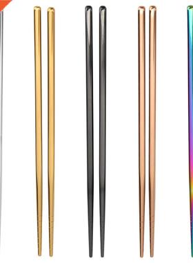 1 Pair Stainless Steel Chopsticks Metal Chop Sticks Tablewar