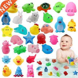 10Pcs/set Baby Cute Animals Bath Toy Swimming Water Toys Sof