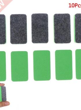 10Pcs Green+Black Mini Felt Cloth Whiteboard Dry Eraser Eras