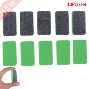 10Pcs Green+Black Mini Felt Cloth Whiteboard Dry Eraser Eras