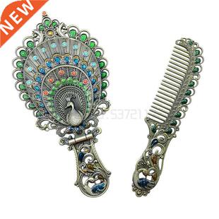 Retro Metl ntique mirror mke-up mirror folding portble