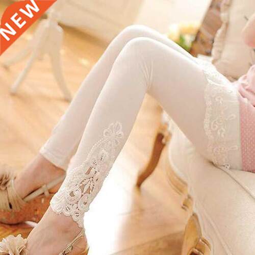 Cotton Leggngs XS-7XL Plus Sze Leggngs Lace Decoraton Wo