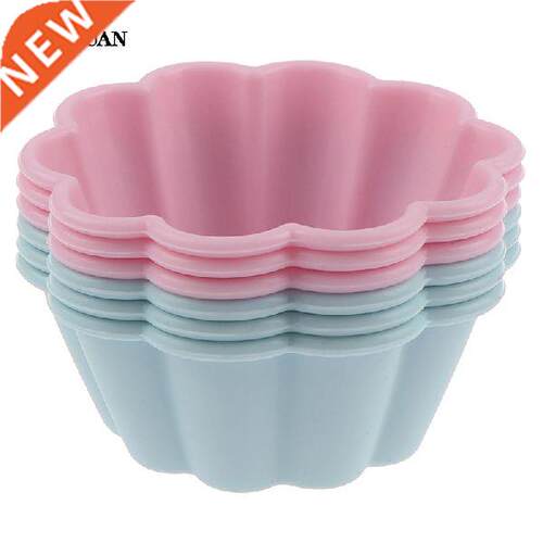 6pcs/set Silicone Cake Mold Round Shaped Muffin Cupcake