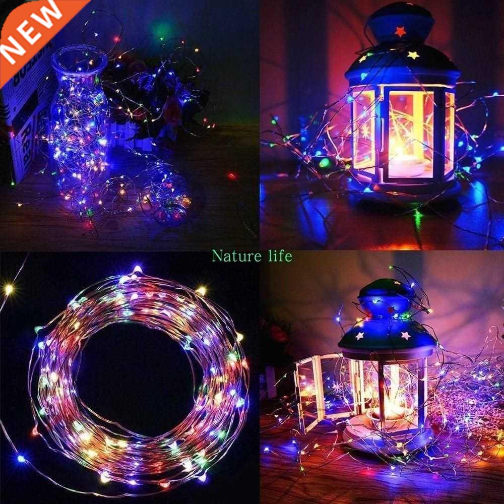 solar powered 200led string fairy lights garden outdoor xmas