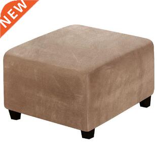 Square Soft Elastic Velvet Footstool Slipcover Dirt
