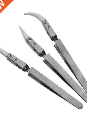 3pcs New Non Conductive Ceramic Tweezers IC SMD SMT Reverse